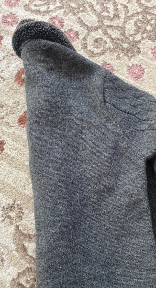 Düğmeli Gri Erkek çocuk Triko Hırka - Görsel 4