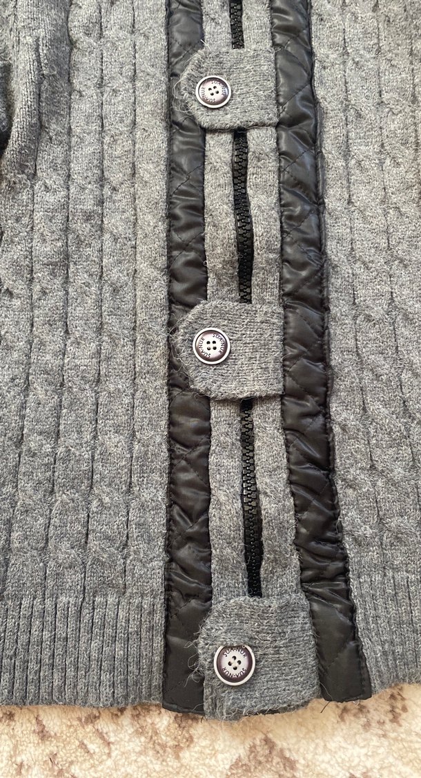 Düğmeli Gri Erkek çocuk Triko Hırka - Görsel 3