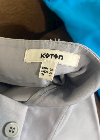 Kadın Mavi Kemerli Normal Kesim Kumaş Pantolon - Görsel 2