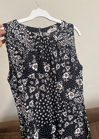 Siyah krem Desenli Bohem elbise - Görsel 5