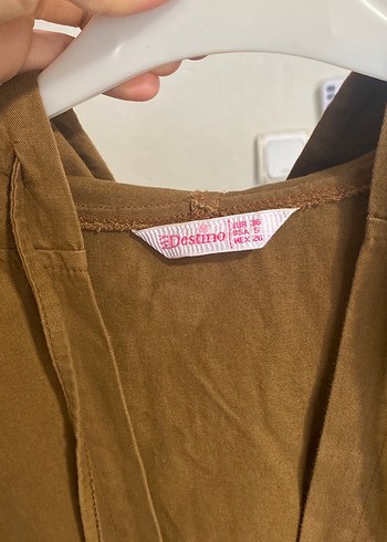 Düğmeli Kahverengi Bohem Kadın Ceket - Görsel 4