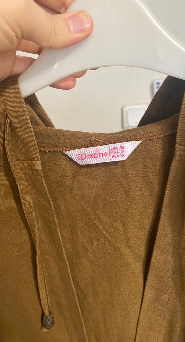 Düğmeli Kahverengi Bohem Kadın Ceket - Görsel 4