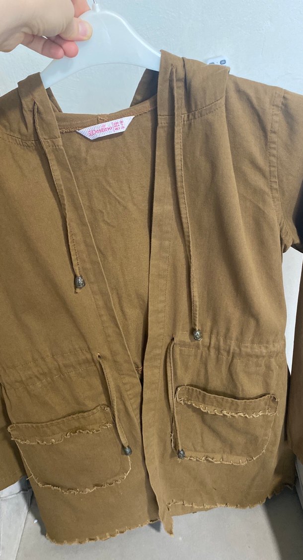 Düğmeli Kahverengi Bohem Kadın Ceket - Görsel 5