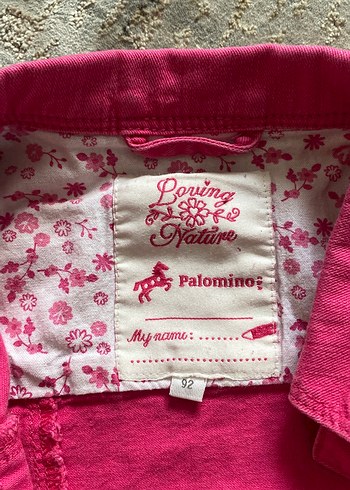 Düğmeli Pembe Kız Kot Ceketi - Görsel 2