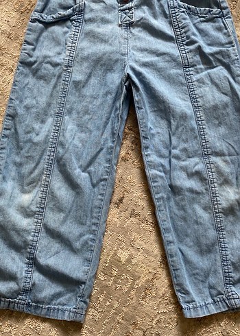 Kızlar için düğmeli açık mavi kot tulum - Görsel 3