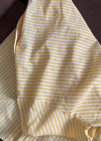 Sarı Çizgili Uzun Kollu Kadın Gömlek - Görsel 5