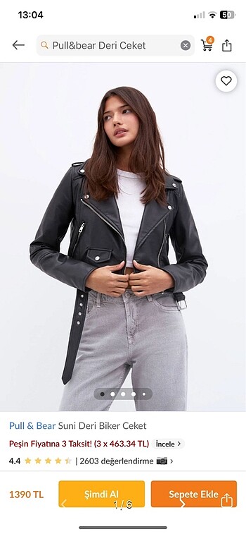 Pull&bear deri ceket.