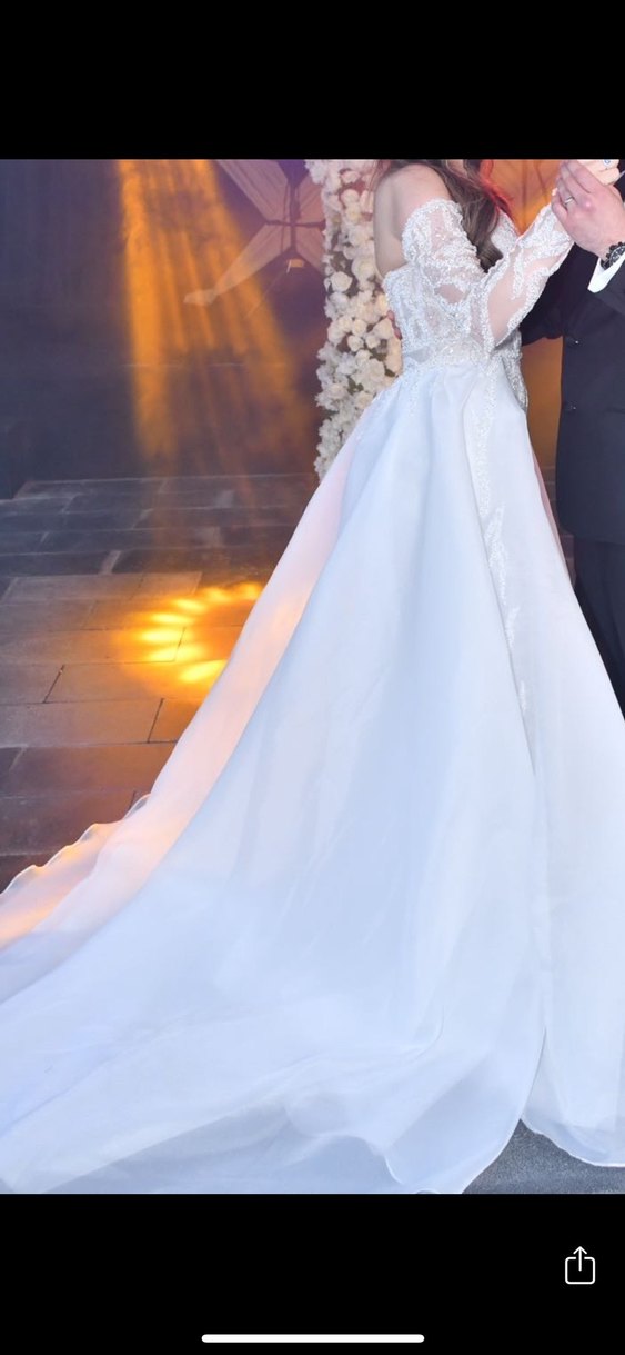 Uzun Kollu Balık Model Gelinlik - Görsel 2