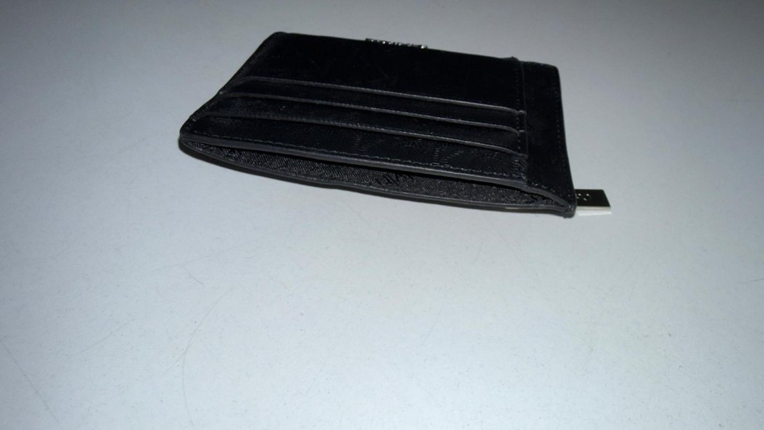 Calvin Klein Siyah Deri Erkek Kartlık - Görsel 5