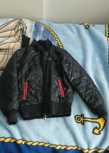 Armani orjinal lacivert Fermuarlı çocuk montu - Görsel 2