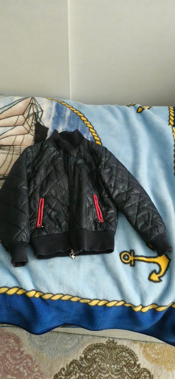 Armani orjinal lacivert Fermuarlı çocuk montu - Görsel 2