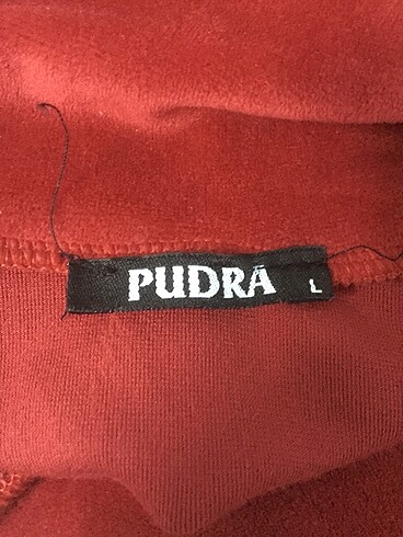 l Beden Kırmızı kolu pul detaylı sweatshirt