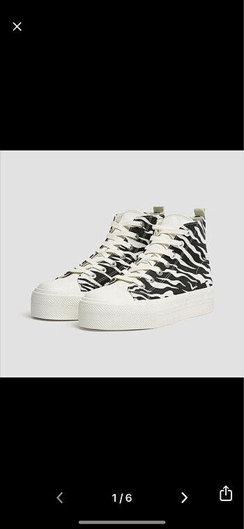 Bershka zebra desenli ayakkabı