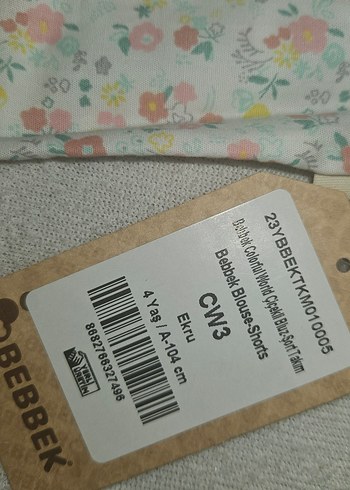 Bebek Kız Beyaz Desenli Fırfırlı Takım - Görsel 3