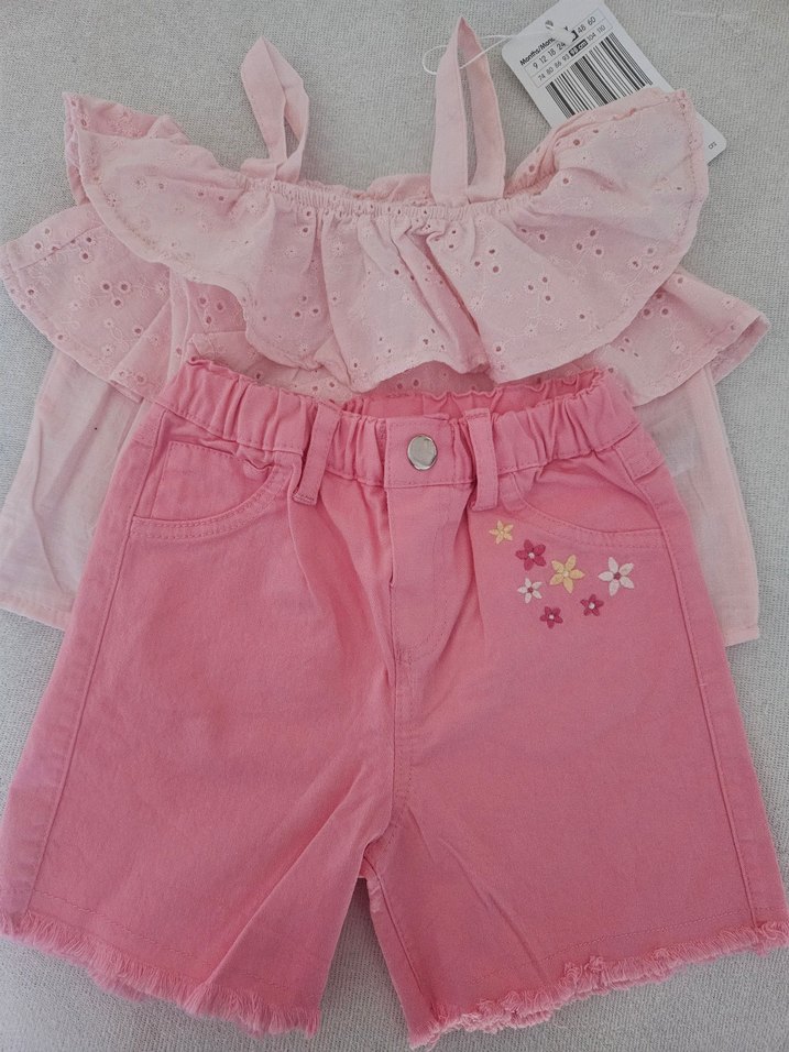 Pembe Fırfırlı Nakışlı Takım - Görsel 2