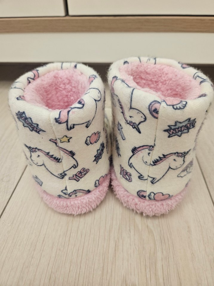 Kız Çocuk Pembe Baskılı Panduf - Görsel 2