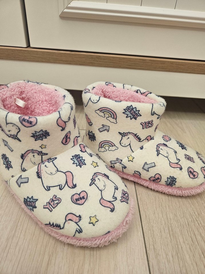 Kız Çocuk Pembe Baskılı Panduf - Görsel 3