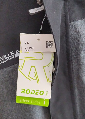 Gri Erkek Bebek Kayak Tulumu Velcro - Görsel 6