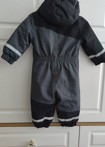 Gri Erkek Bebek Kayak Tulumu Velcro - Görsel 2