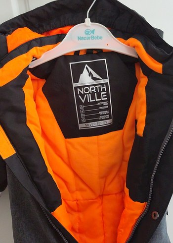 Gri Erkek Bebek Kayak Tulumu Velcro - Görsel 3