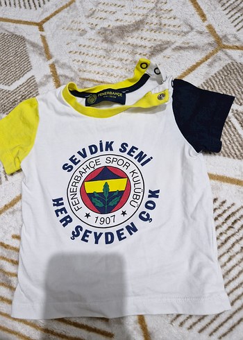Sarı Kısa Kollu Fenerbahçe Tişört - Görsel 4