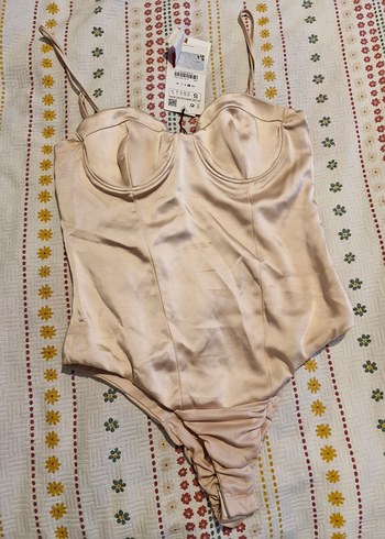 s Beden ten rengi Renk Bej Midi Strappy Askılı Bluz