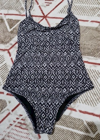 Bohem Siyah Desenli İp Askılı Mayo - Görsel 2