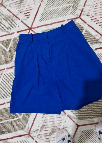 Mavi Pilili Kadın Bermuda Şort - Görsel 2