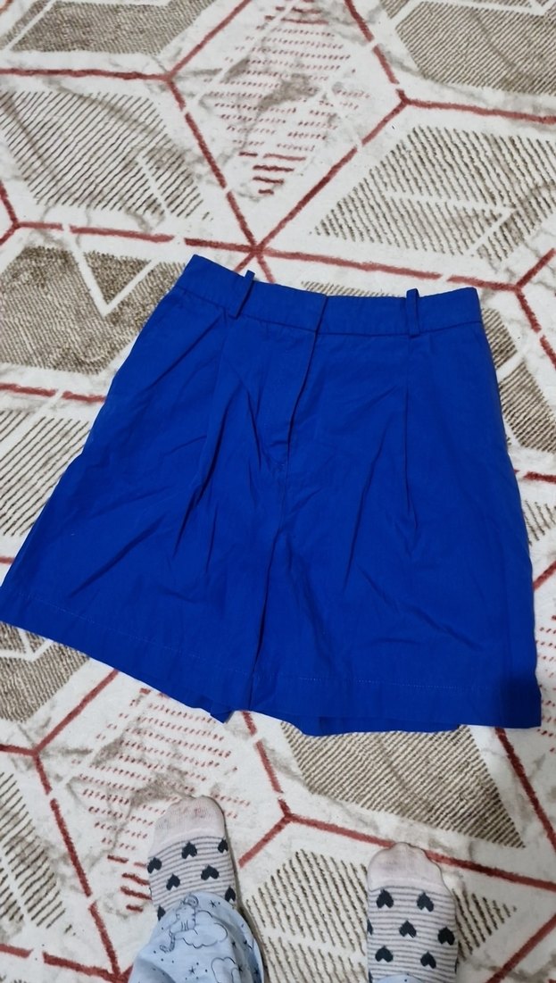 Mavi Pilili Kadın Bermuda Şort - Görsel 3