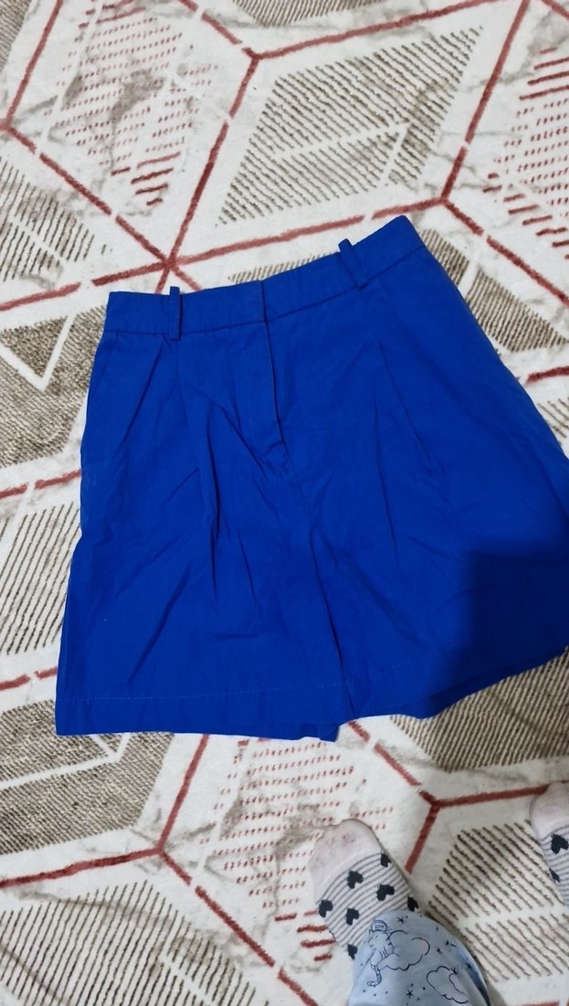 Mavi Pilili Kadın Bermuda Şort - Görsel 2