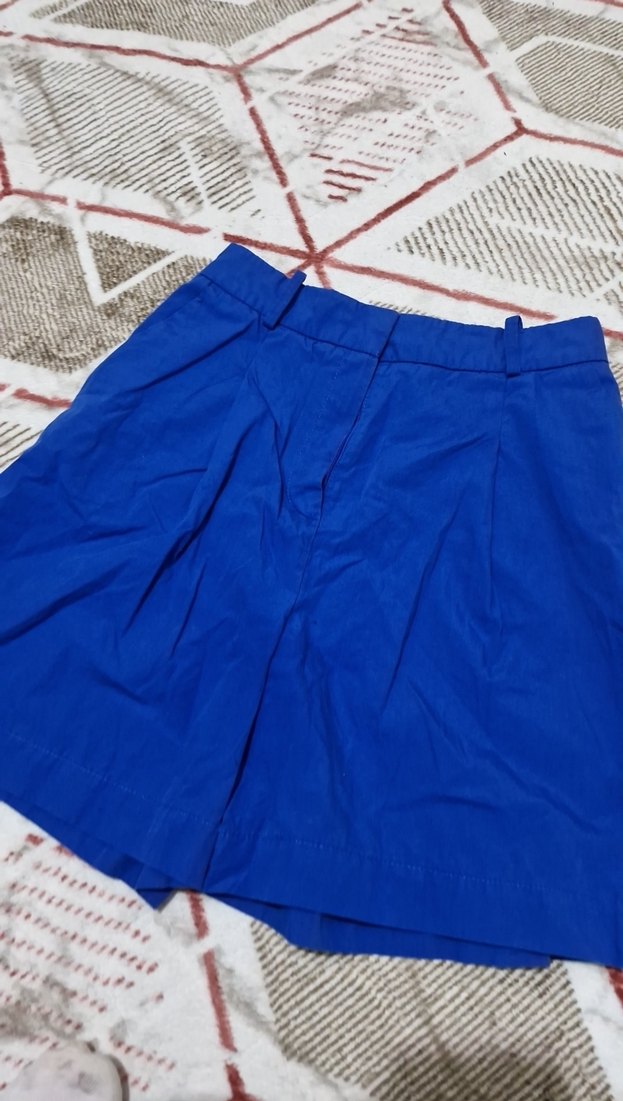 Mavi Pilili Kadın Bermuda Şort - Görsel 5