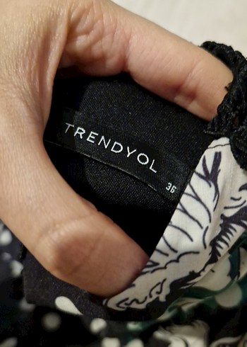 Uzun Kol Desenli Bohem Elbise - Görsel 11