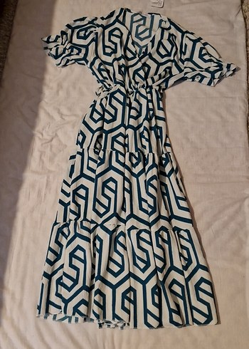 YEŞİL UZUN ELBİSE - Görsel 3