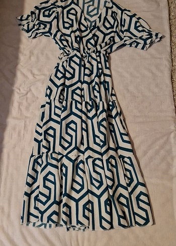 YEŞİL UZUN ELBİSE - Görsel 5