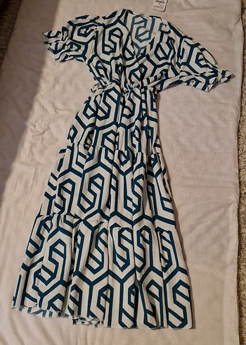 YEŞİL UZUN ELBİSE - Görsel 4