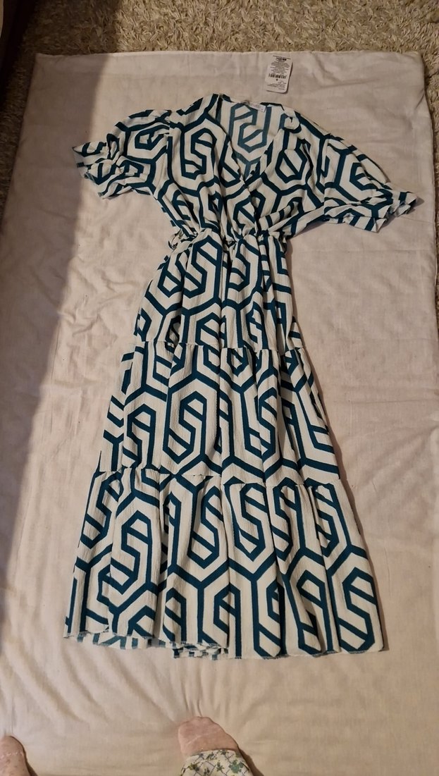 YEŞİL UZUN ELBİSE - Görsel 3