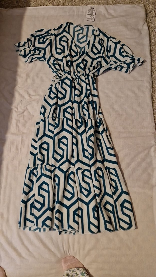 YEŞİL UZUN ELBİSE - Görsel 5