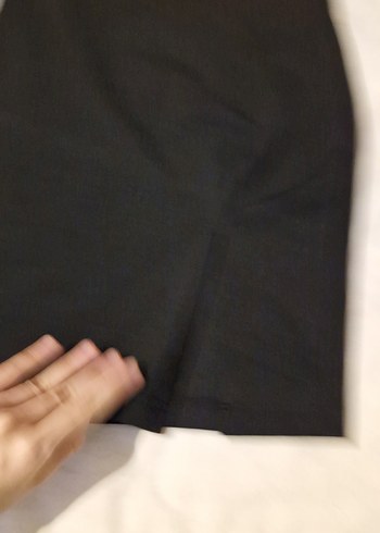 Siyah V Yakalı Kolsuz Kalem Elbise - Görsel 4