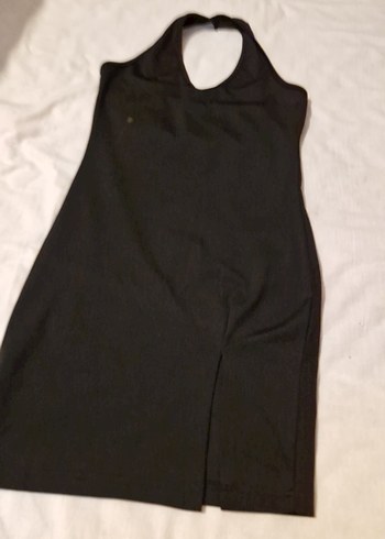 Siyah V Yakalı Kolsuz Kalem Elbise - Görsel 5