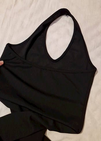 Siyah V Yakalı Kolsuz Kalem Elbise - Görsel 8