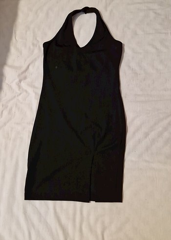 Siyah V Yakalı Kolsuz Kalem Elbise - Görsel 2