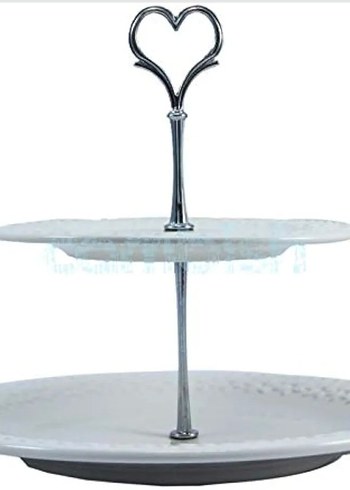 YNS 2 Katlı Porselen Sunum Tabağı - Görsel 4