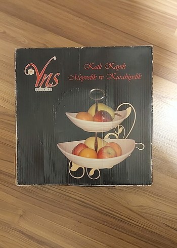 YNS 2 Katlı Porselen Sunum Tabağı - Görsel 6