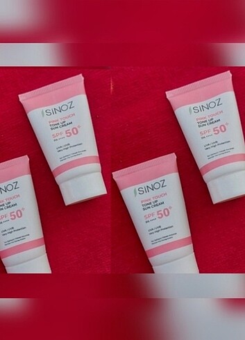 SİNOZ Spf 50+ Pink Touch Tor Eşitleyici Pembe Yüz Güneş Kremi Pa