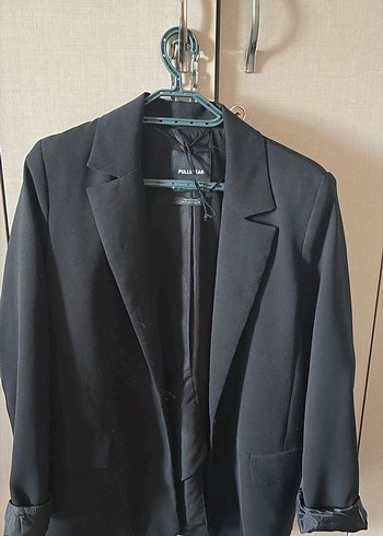 Pull and Bear Siyah Blazer Ceket