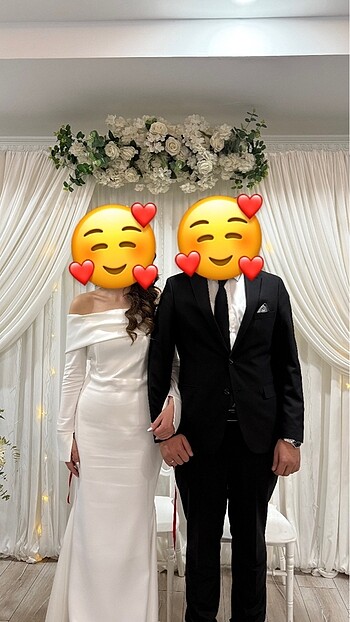 38 Beden Beyaz nişan elbisesi ( BETTY & SAM MARKALI)