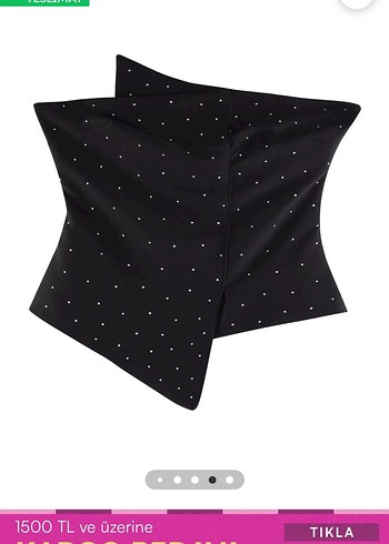 s Beden Siyah Straplez Mini taşlı Bluz