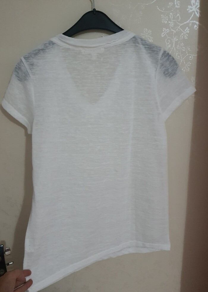 Beyaz kadın tşört - Görsel 2