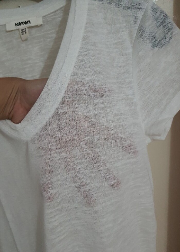 Beyaz kadın tşört - Görsel 4