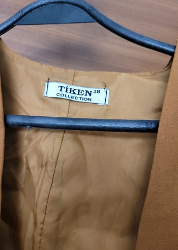 Bej Drapeli Kadın Uzun Etek yelek takımi - Görsel 5